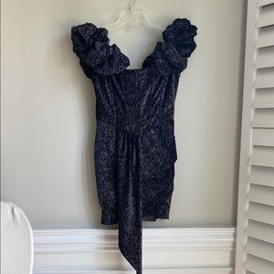 Lavish Alice Black Off the‎ Shoulder Bodycon Mini Dress